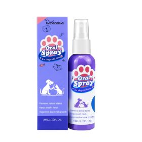 Yegbong Tooth Cleaning Spray For Cats And Dogs, Remove Tooth Stains Fresh Breath Pets Oral Care Spray