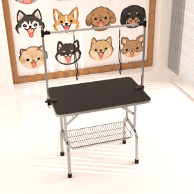 36 Inch Professional Dog Pet Grooming Table Adjustable Heavy Duty Portable (Option: Black)